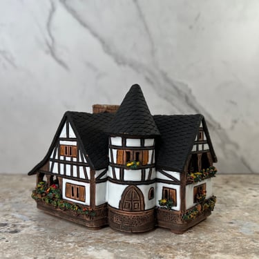 Hand Made Lithuanian Pottery Candle House B235AR - Lovely Decoration for Cozy Homes 