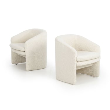 Pair of Milo Baughman Style Lounge Chairs