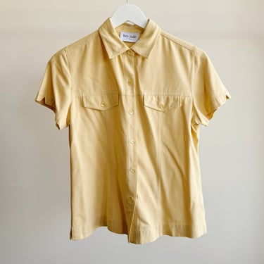 Butter Raw Silk Button Up