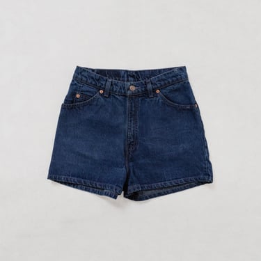 CHEEKY LEVI'S DENIM shorts 912 High Waist booty jean short women Festival Summer / 27 28 Inch Waist / 38 Inch Hips / Size 6 7 