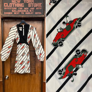 Vintage 1960’s Ossie Style “Young Edwardian” Arpeja Deco Mod Pop Art Dress, Vintage 1960s, 1970s, Mod Dress, Deco, Go Go, Pop Art, Ossie 