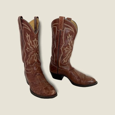 Vintage TONY LAMA Black Label Cowboy Boots ~ Men's 8 D / Women's 9.5 ~ Western / Rockabilly / Ranch Wear ~ 