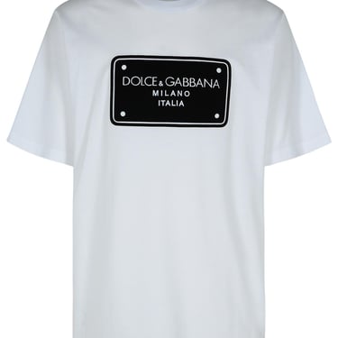 Dolce & Gabbana White Cotton T-Shirt Man