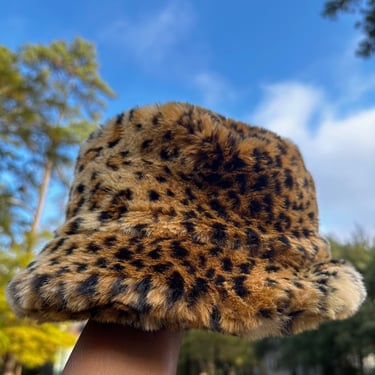 Vtg Faux Fur Bucket Hat