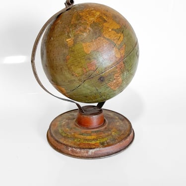 Antique Pre-WWII Metal Desk Globe