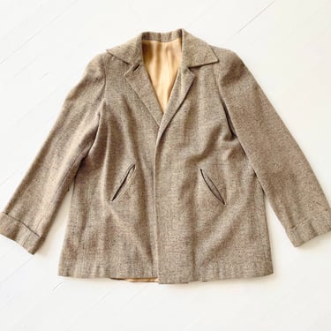 Vintage Speckled Grey Wool Jacket 