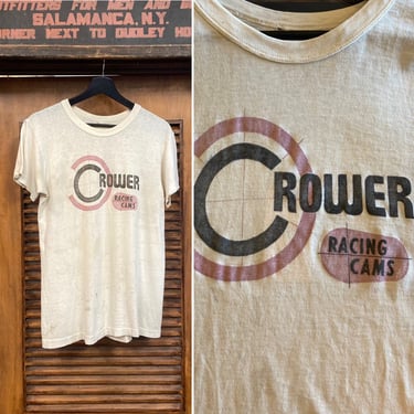 Vintage 1960’s Crowley Racing Cams Drag Race Hot Rod T-Shirt, 60’s Tee Shirt, Vintage Clothing 