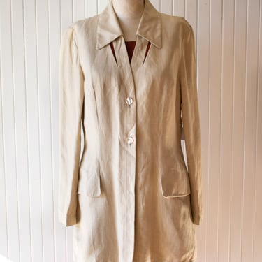 Vintage Karl Lagerfeld Silk + Linen Blazer Medium