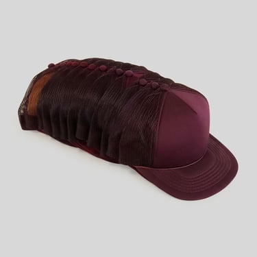 Vintage Deadstock Wholesale Burgundy Trucker Hat  Pack Of 12