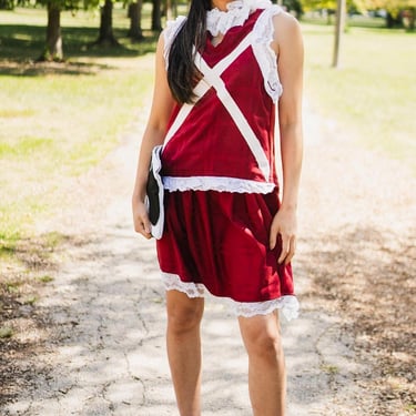 Red Barn Skirt Tank Coordinates - Size Small - One of a Kind 