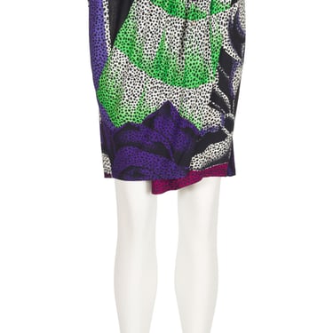 Gianni Versace 1990 S/S Abstract Graphic Print Vintage Viscose Jersey Skort Sz M 
