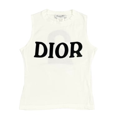 Dior White Logo Tank