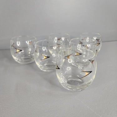 Set of 6 Chrysler Forward Look Roly Poly Drinking Glasses 