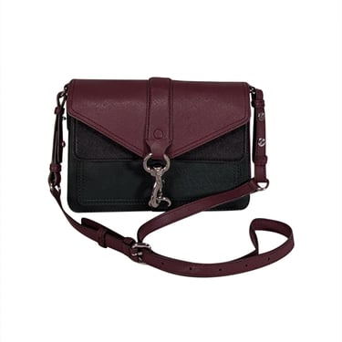 Rebecca Minkoff - Maroon, Green, & Black Saffiano Leather Crossbody Bag