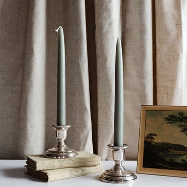 pair of vintage birks regency plate silver candlesticks
