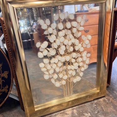 Family Tree | 1980s Mirror with Floral Shadow Box Design