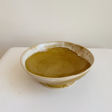 Earth Two Tone Ceramic Pedestal Bowl