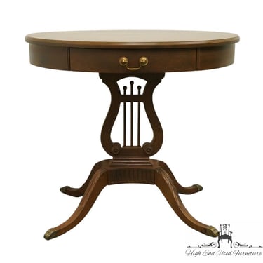 MERSMAN Solid Mahogany Traditional 30" Accent End Table w. Lyre / Harp Pedestal 7211 