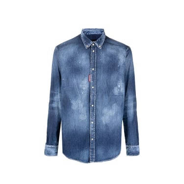 Dsquared2 Distressed Effect Denim Shirt Men