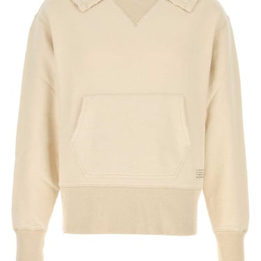 Maison Margiela Men Cream Cotton Sweatshirt