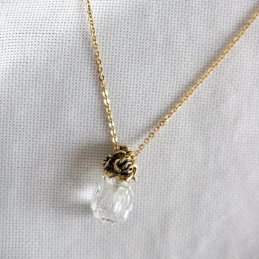 crystal teardrop necklace 