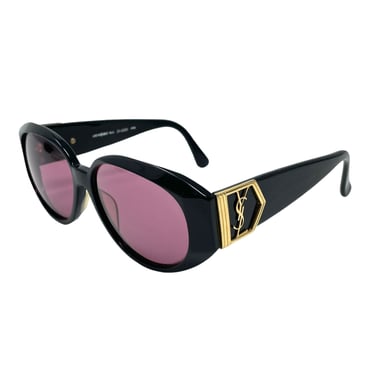 YSL Black Jumbo Logo Sunglasses