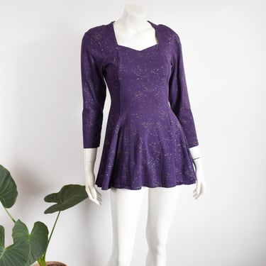 1980s Cotton Jersey Tunic Top - XS/S 