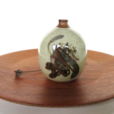 Vintage Northwest Studio Pottery Art Vase By Constance Kletzer Spurlock, MCM Stunning Handcrafted Miniature Weed Pot 