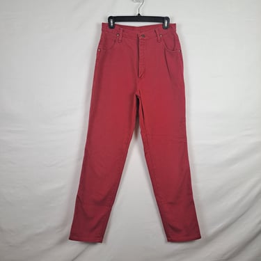 Vintage 90s Wrangler Red High Rise Jeans, Size 28 Waist 