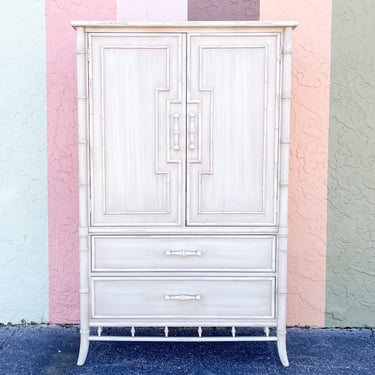 Century Faux Bamboo Armoire