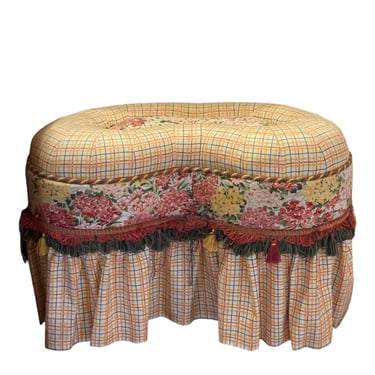 Upholstered French Country Kidney Bench TM193-15