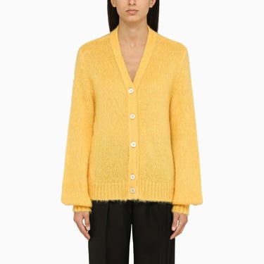 Marni Yellow Knitted Cardigan Women