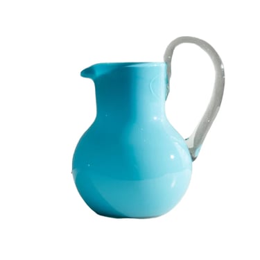 Handblown Glass Pitcher - Aqua