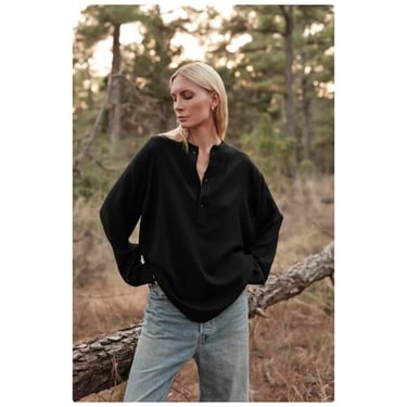 Mamene  Henley Pullover Shirt in Wool (Size: 0)