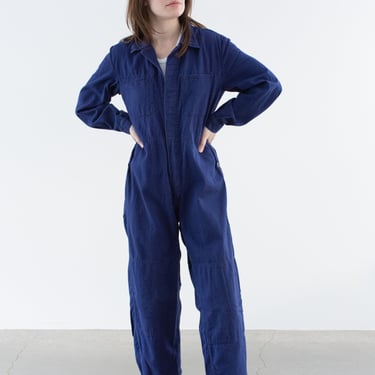 Vintage Navy Blue Jumpsuit | Unisex Cotton Coverall Mechanic Suit Boilersuit Onesie | S | BC016 