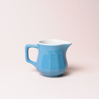 Tiny Vintage Teal Blue Pitcher 