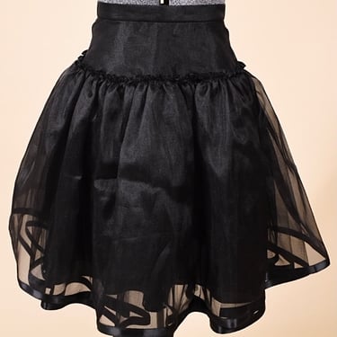 Black Taffeta Short Skirt By J.R. Morrissey, XS