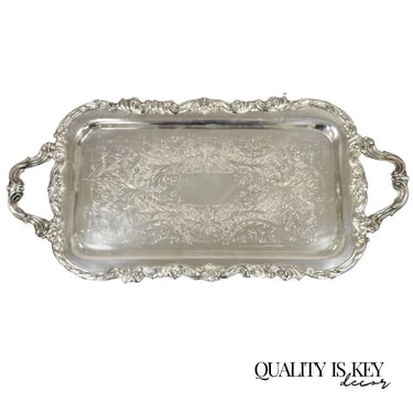 Vintage FB Rogers Silver Co 1338 Victorian Style Silver Plated Narrow Tray