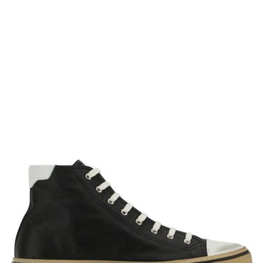 Saint Laurent Man Black Leather Sneakers