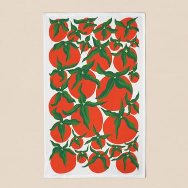 Pomodoro Tomato Red Illustration Tea Towel