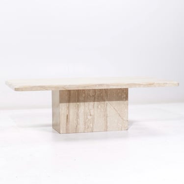 Onda Mid Century Beveled Marble Coffee Table - mcm 