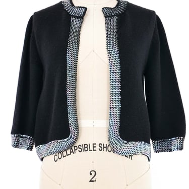 1999 Chanel Sequin Trimmed Cardigan