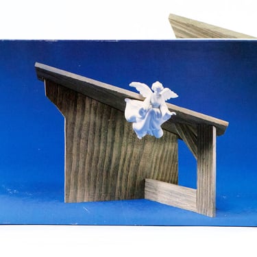 VINTAGE: 1985 - The Stable - Wooden Stable - Avon Nativity Collection - Replacements - SKU 00035029 