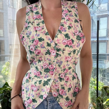 Vintage Dainty Floral Vest