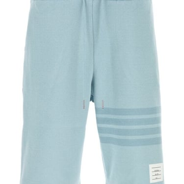 Thom Browne Man Light-Blue Cotton Bermuda Shorts