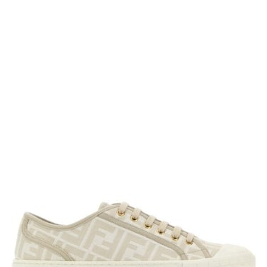 Fendi Women Embroidered Nylon Blend Dominio Sneakers