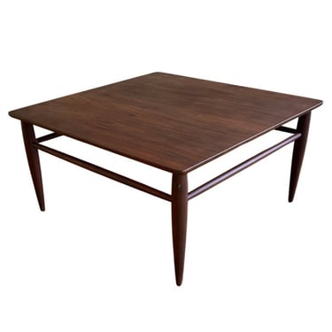 American Mid-Century Modern Square Coffee Table in Walnut