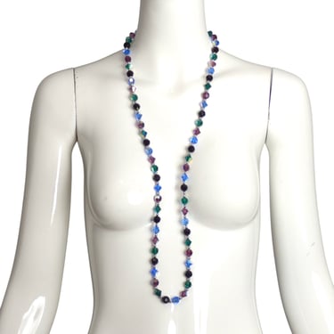 YVES SAINT LAURENT- 1990s Faceted Glass Bead Necklace