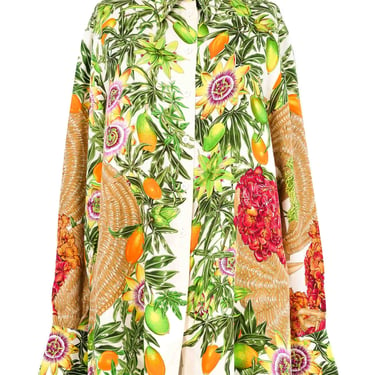 Hermes Passiflores Silk Blouse