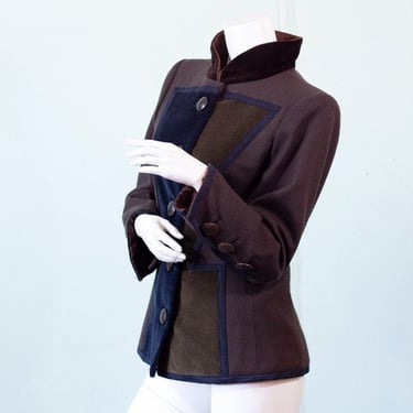 rare F/W 1988/89 Yves Saint Laurent Rive Gauche cubist jacket 